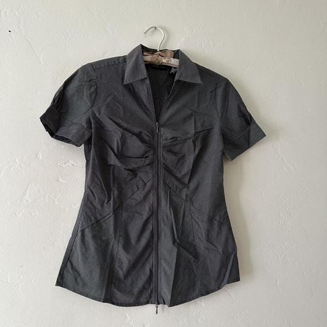 vintage grunge top pinstriped collared blouse double... - Depop Dark Closet, Pinstripe Blouse, 90s Blouse, Collared Blouse, Vintage Grunge, Fashion Board, Style Board, Shopping List, Passion For Fashion