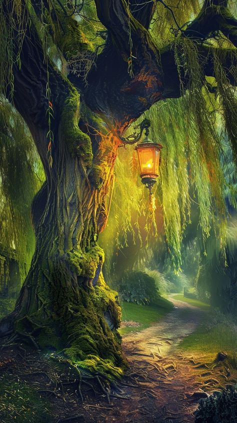 "Enchanted Forest Path: A mystical #nature hangs from a gnarled tree, illuminating an eerie journey through an enchanted woodland. #enchanted #forest #lantern #path #mystical #aiart #aiphoto #stockcake ⬇️ Download and 📝 Prompt 👉 https://stockcake.com/i/enchanted-forest-path_808155_236711" Magical Fall Forest, Forest Lantern, Mystical Fairy Forest, Mythical Forest Background, Mystical Woods Magical Forest, Enchanted Forest Digital Art, Gnarled Tree, Fairy Magic Mystical Forest, Mystical Nature