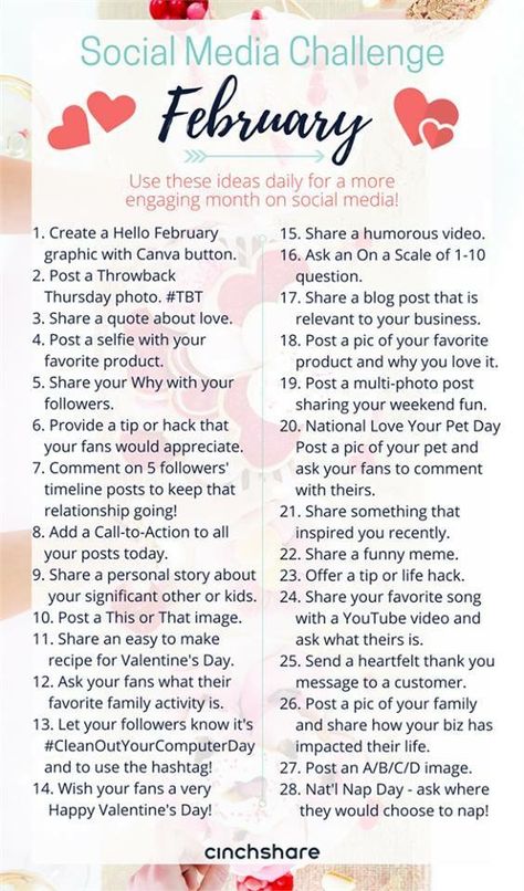 Social media posting ideas for February #socialmediamarketing #february Social Media Challenge, Posting Ideas, Social Media Challenges, Quotes Business, Social Media Sites, Business Social Media, Interactive Posts, Social Media Calendar, Pure Romance