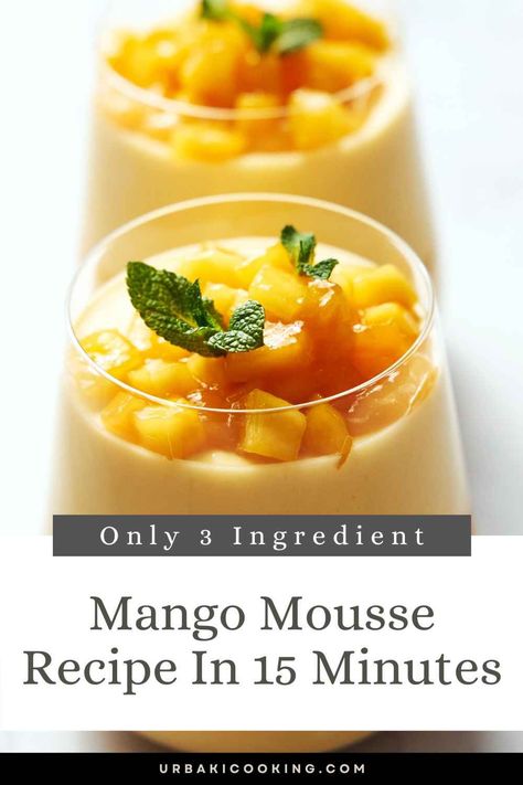 If you're a mango lover like us, then you're in for a treat with this easy, delicious, and quick-to-make mango mousse recipe. And guess what? You'll only need 3 ingredients to whip up this delightful dessert. At Best Bites, we understand the allure of mangoes, and that's why we've crafted this simple yet irresistible mango mousse recipe just for you. Whether you're craving a sweet treat after a meal or need a light and satisfying snack, this mango mousse fits the bill perfectly. Mango Moose Recipes Desserts, Mango Sauce Dessert, Mango Deserts Easy, Easy Mango Desserts, Mango Recipes Dessert, Mango Mousse Dessert, Mango Desert, Mango Mouse, Mango Mousse Recipe