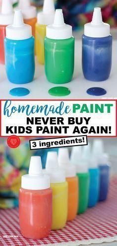 Do your kids love to play with paint as much as mine do? If so, you have to try this easy homemade paint recipe from Smart School House! Kid's paint is so easy to mix up and is cheaper! You will never have to buy paint for your kids again after trying this homemade recipe. Try making your own for a fun kid's craft today! Smart School House, Homemade Paint, Smart School, Diy Tumblr, Diy Crafts For Adults, Candy Cards, How To Make Paint, Kids Discover, Fun Crafts For Kids