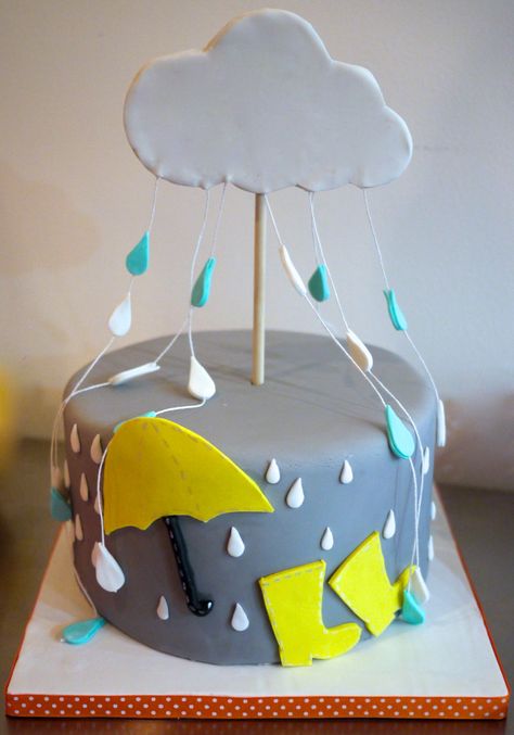 Weather cake  ‪#‎handmade‬ ‪#‎handpainting‬ ‪#‎gâteauxdécoréslyon‬ ‪#‎OoohMyCake‬ ‪#‎cakedecorating‬ ‪#‎birthdaycake‬ ‪#‎cakedesign‬ ‪#‎cloud‬ ‪#‎rain‬ ‪#‎umbrella‬ Rain Cake Ideas, Cloud Cakes Ideas, Rain Cake, Rain Baby Showers, Birthdays Cakes, Cloud Cupcakes, Thomas Party, Rain Baby, Cloud Rain