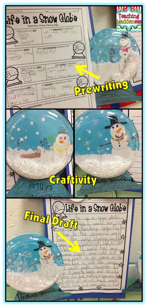 Winter Writing Activities, Writing Craftivity, Third Grade Writing, Teaching Holidays, 3rd Grade Writing, Winter Writing, 2nd Grade Writing, Christmas Writing, First Grade Writing