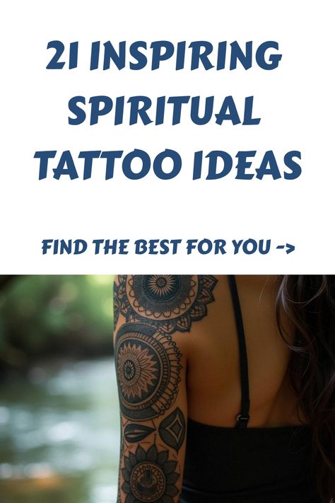 21 Inspiring Spiritual Tattoo Ideas Powerful Symbols Spiritual, Horizontal Tattoo, Spiritual Tattoo Designs, Spiritual Tattoo Ideas, Symbols Spiritual, Fierce Tattoo, Angelic Symbols, Spiritual Tattoo, Native American Totem