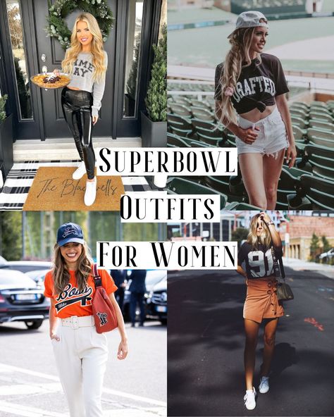 Women’s Super Bowl Outfit, Super Bowl Dress Ideas, Super Bowl Party Attire Outfit, Super Bowl Party Outfits For Black Women, Superbowl Party Outfit Black Women, Outfits For Superbowl, What To Wear To The Superbowl, Superbowl Sunday Outfit, Super Bowl Looks