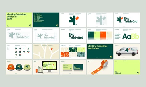 Eco Tree Care — Visual Identity on Behance Brand Guidelines Design, Brand Standards, Identity Guidelines, Brand Identity Guidelines, Brand Manual, Brand Presentation, Presentation Layout, Ppt Design, Design Brochure