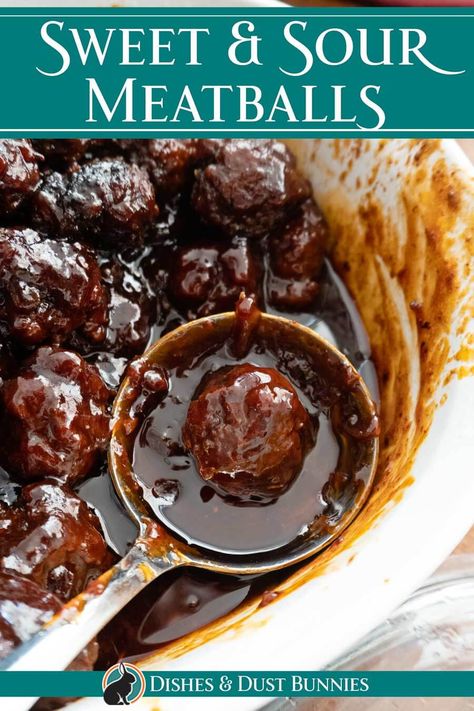 This is an easy recipe for sweet and sour meatballs that will make your taste buds happy. You'll love the sweet and sour flavor of these meatballs. Plus, they're perfect for a party or any get-together. Serve them up with some rice on the side and you're good to go! Sweat And Sour Meatballs, Sweetish Meatballs Recipe, Sweet N Sour Meatballs, Sweet Meatballs, Sweet And Sour Beef, Sweet N Sour Sauce Recipe, Sweet And Sour Recipes, Meatball Sauce, Sweet And Sour Meatballs