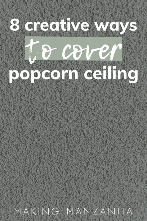 Do you have heavily textured or popcorn ceilings you want to cover? In this guide, we will outline how to cover popcorn ceiling and the cheapest way to do it. No scraping is required! Diy Covering Popcorn Ceiling, How To Plank Popcorn Ceiling, Scraping Ceilings Popcorn, How To Scrape A Popcorn Ceiling, Covering Popcorn Ceiling With Beadboard, Ceiling Tiles Over Popcorn Ceilings, Wood Over Popcorn Ceiling, Painting Over Popcorn Ceiling, Ideas For Popcorn Ceilings