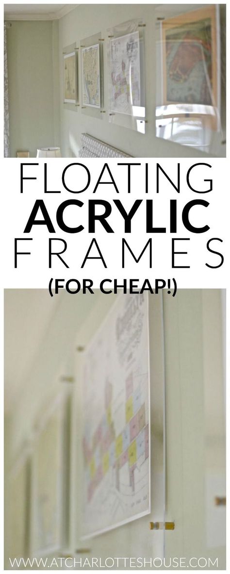 These are the perfect way to get the look of chic floating acrylic frames without breaking the budget! Budget Furniture, Floating Acrylic Frame, Diy Wand, Home Budget, Diy Simple, Interior Paint Colors, Acrylic Frames, Vintage Diy, Decor Guide