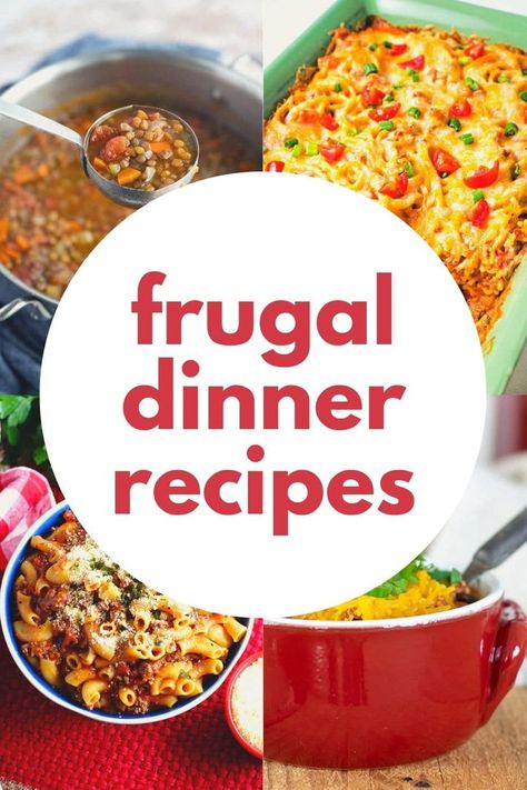 If you are trying to stretch your grocery budget, pop on over! These 23 recipes make use of economical groceries, but are still healhty and easy to make. https://nourishandnestle.com/frugal-meals-that-are-also-healthy-delicious/ Frugal Dinners, Creamy Turkey Soup, Panera Autumn Squash Soup, Frugal Kitchen, Slow Cooker Turkey Chili, Frugal Recipes, Cherry Tomato Pasta, Food Cost, Creamy Tomato Soup