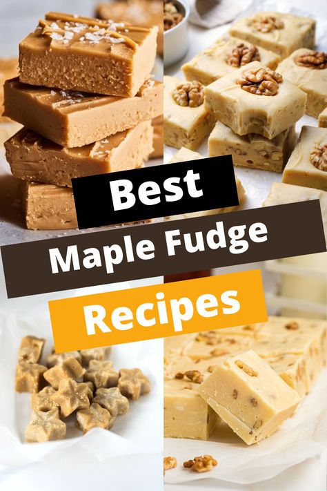 TOP 12 MAPLE FUDGE RECIPES FOR SWEET BLISS Maple Walnut Fudge Easy, Maple Fudge With Maple Syrup, Maple Fudge Easy, Maple Bacon Fudge Recipe, Honey Fudge Recipes, Maple Pecan Fudge Recipe, Maple Nut Fudge Recipe, Thanksgiving Fudge, Easy Maple Fudge