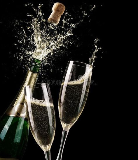 Photo about Popping Champagne And Toast Of Midnight. Image of splash, explosion, drink - 62759079 Happy Birthday Drinks, Popping Champagne, Champagne Birthday, Pop Champagne, Birthday Greetings Friend, Birthday Drinks, Happy Birthday Greetings Friends, Happy Birthday Greetings, Happy Birthday Images