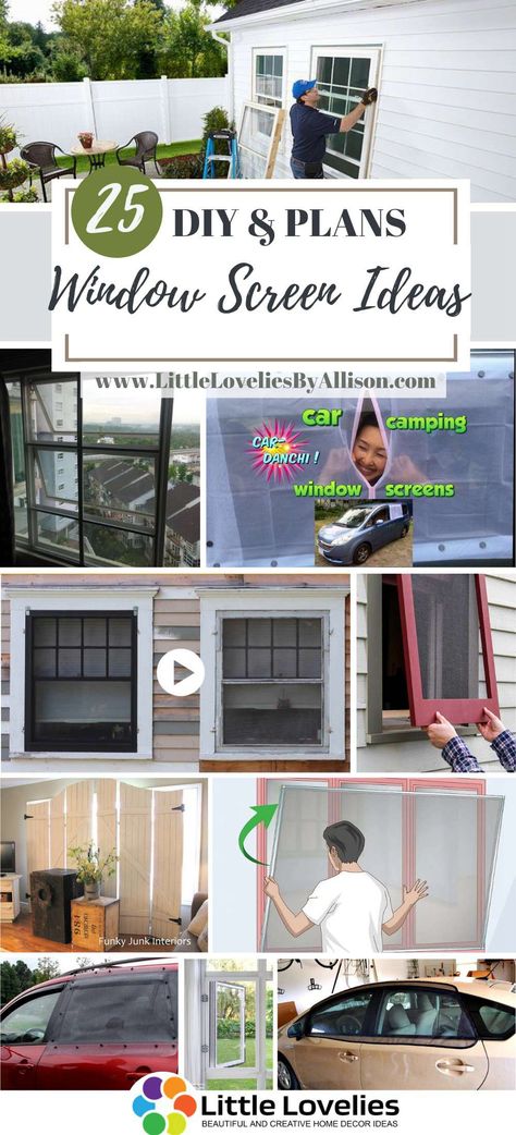 25 DIY Window Screen Ideas – Free Plans How To Make Window Screens, Diy Window Screens How To Build, Screen Window Ideas Diy, Window Screens Ideas, Window Protection Ideas, Diy Window Screens, Window Screen Ideas, Solar Screens Window, Window Screen Crafts