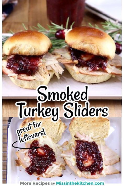 Turkey Breakfast Recipes, Turkey Dinner Sides, Smoked Turkey Sandwich, Sliders Recipes Turkey, Easy Slider Recipes, Leftover Turkey Casserole, Top Dinner Recipes, Smoked Turkey Legs, Turkey Sliders