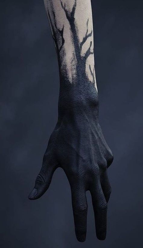 Black Hand Tattoo, Hand Tatto, Solid Black Tattoo, Black Tattoo, Hand Tattoo, Fantasy Aesthetic, Arte Fantasy, 판타�지 아트, Black Hand