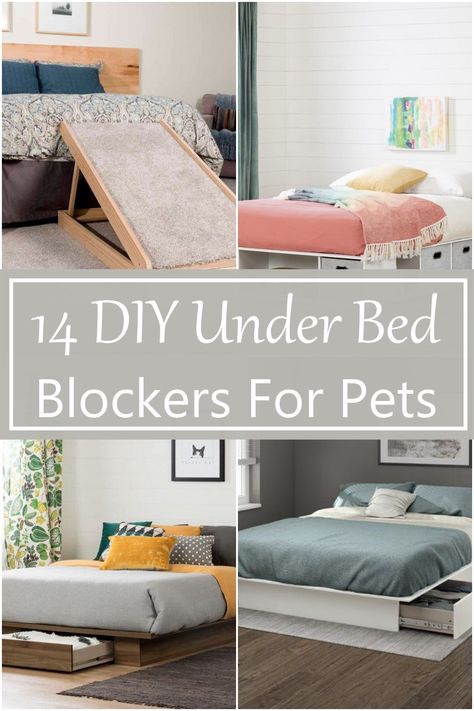 14 DIY Under Bed Blockers For Pets - DIY Crafts Under Bed Dog Bed, Diy Under Bed Blocker, Under Bed Blocker, Diy Storage Bed, Bed Wrap, Diy Coat Rack, Valentine Diy, Underbed Storage, Pet Barrier