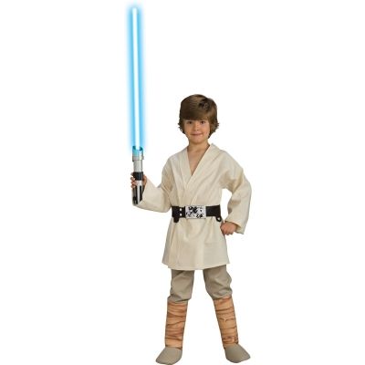 STAR WARS COSTUMES: : Star Wars Luke Skywalker Deluxe Child Costume Luke Skywalker Kid, Luke Skywalker Costume Kids, Luke Skywalker Costume, Chewbacca Costume, Jedi Costume, Pretend Play Costumes, Star Wars Luke Skywalker, Star Wars Luke, Star Wars Costumes