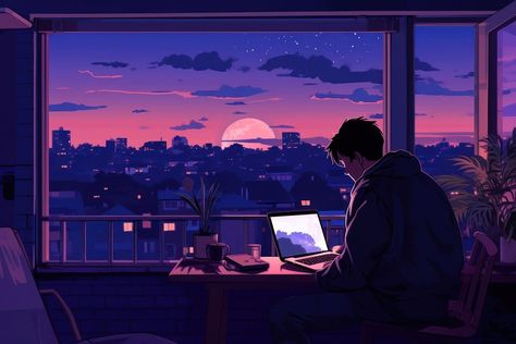 Lofi Boy Aesthetic, Ipad Pro Wallpaper Aesthetic Hd, Dark Aesthetic Wallpaper For Laptop, 2048x1152 Wallpapers, Lonely Boy, Lonely Man, Lofi Aesthetic, Laptop Background, Lo-fi Aesthetic