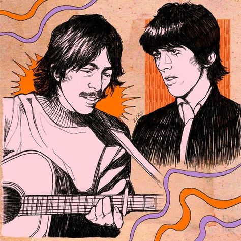 The Aubreys, George Harrison Art, Beatles Drawing, The Beatles Members, Beatles Fan Art, Happy Birthday George, The Quarrymen, Guys Trip, Sweet Drawings