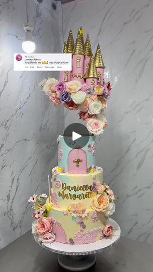 3tier castle cake🏰😍 #whippitparin #bakersfield | 3tier castle cake🏰😍 #whippitparin #bakersfield | By Vina&Vira - The TwinBakersFacebook Ballerina Cake, Ballerina Cakes, Castle Cake, Castle, Cake, Quick Saves