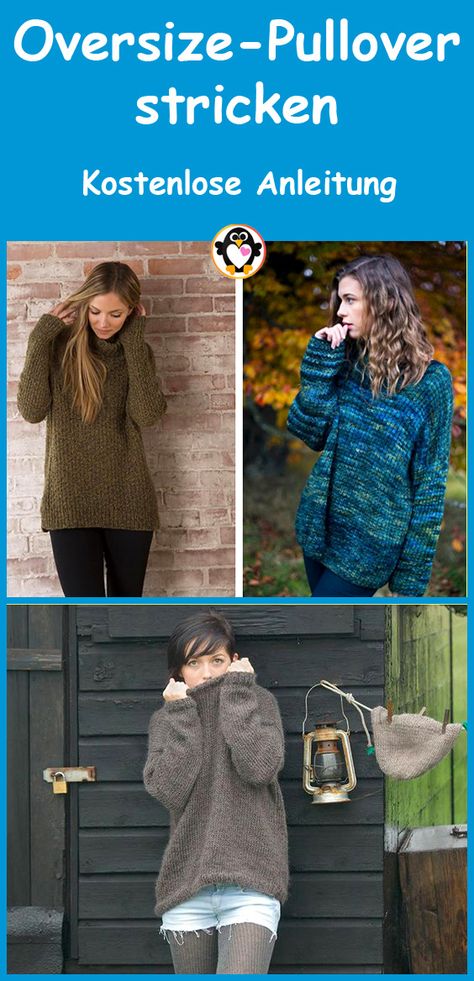 Pullover sind die beliebtesten Strick-Klassiker für den Winter. Diese Damen Oversize-Pullover sind ein echtes Wohlfühlteil. Mithilfe dieser einfachen gratis DIY Anleitung können Sie den Pulli ganz einfach selber stricken. Die Strickanleitung ist einfach, auf Deutsch und für Anfänger geeignet. Wir zeigen dir ein paar tolle Pullover, die super einfach zu stricken und zu häkeln sind. Strickpullover, Strickpulli und Strickideen, Strickmuster für hübsche Damenpullover #Strickanleitung #stricken Oversize Pullover, Pullover Mode, Oversized Pullover, Diy Knitting, Drops Design, Diy Crochet, Diy Fashion, Style Casual, Ravelry