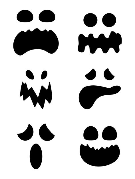 Printable Ghostface Pumpkin Patterns Pumpkin For Halloween Ideas, Ghost Printables Free Templates, Ghost Face Printables Free, Ghost Faces Template Free Printable, Pumpkin Face Cut Out, Halloween Printables Decorations, Halloween Frankenstein Crafts, Ghost Face Printable, Ghost Face Ideas