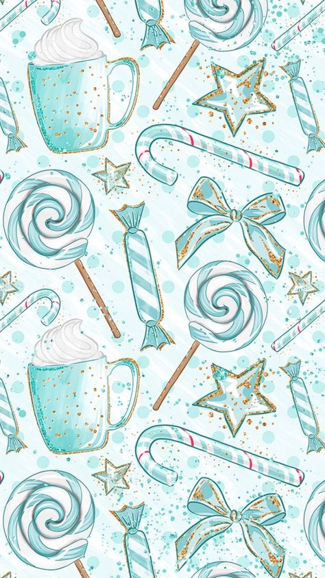 Christmas Candy Wallpaper Candy Wallpaper, Snacks Easy, 귀여운 음식 그림, Xmas Wallpaper, Christmas Wallpaper Backgrounds, Christmas Phone Wallpaper, Cute Christmas Wallpaper, Holiday Wallpaper, Wallpaper Iphone Christmas