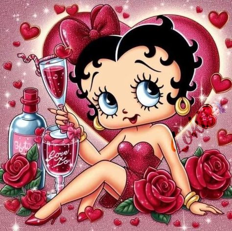 Betty Cartoon, Beautiful Screensavers, Sublimation Templates, Betty Boop Classic, Betty Boop Art, Betty Boop Pictures, Good Night Friends, Daily Hairstyles, Golden Oldies