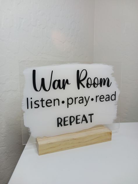 This would be a great addition to someone's prayer room, war room or prayer closet. Small Prayer Closet Ideas Spaces, Small Prayer Room, Prayer Room Ideas, Prayer Signs, Small Closet Space, Corner Ideas, Prayer Closet, Christmas Prayer, Christian Signs