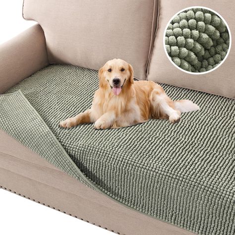 Amazon.com: H.VERSAILTEX Plush Chenille Dog Bed Cover Thick Soft Sofa Cover for 3 Cushion Couch Anti Slip Couch Cover Water Resistant Furniture Protector for Dog, Pet, Cat (35" x 82", Caramel) : Home & Kitchen Cloth Sofas, Loveseat Covers, Cushion Couch, Cover Furniture, Window Seats, Covered Dog Bed, Relaxing Time, Soft Sofa, Dog Cages