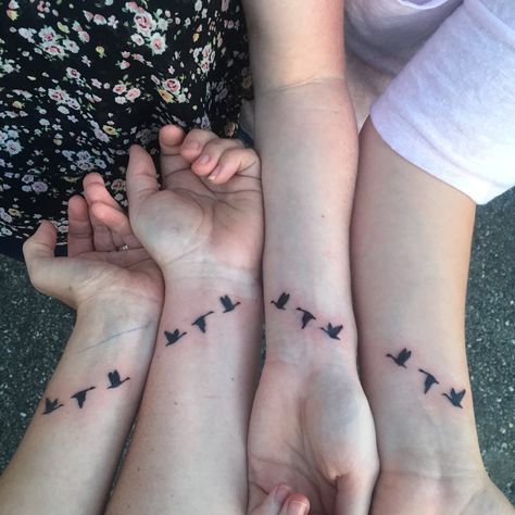 Duck Hunt Tattoo, Flock Of Geese Tattoo, Simple Hunting Tattoos, Duck Family Tattoo, Flying Geese Tattoo, Goose Tattoo Ideas, Small Hunting Tattoos, Flying Goose Tattoo, Canadian Goose Tattoo