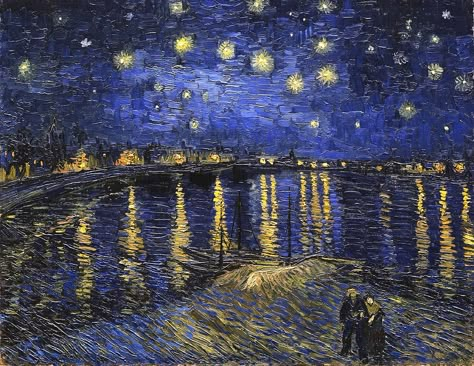 Vincent Van Gogh “Starry night over the Rhone” Famous Art Paintings, Starry Night Over The Rhone, Vincent Van Gogh Starry Night, Vincent Van Gogh Art, Vincent Van Gogh Paintings, Arte Van Gogh, The Starry Night, Van Gogh Paintings, Van Gogh Art