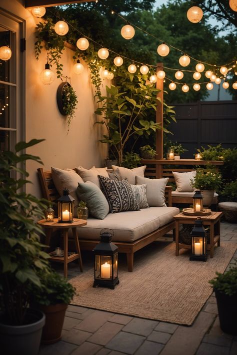 20 Cozy Outdoor Patio Ideas For Your Home – ToolzView Charming Outdoor Spaces, Cute Terrace Ideas, Small Long Patio Ideas, Outdoor Deck Ideas Small Spaces, Simple Back Patio Ideas, Outdoor Futon Ideas Patio, Wooden Patio Ideas, Outdoor Patio Wall Ideas, Cozy Terrace Ideas