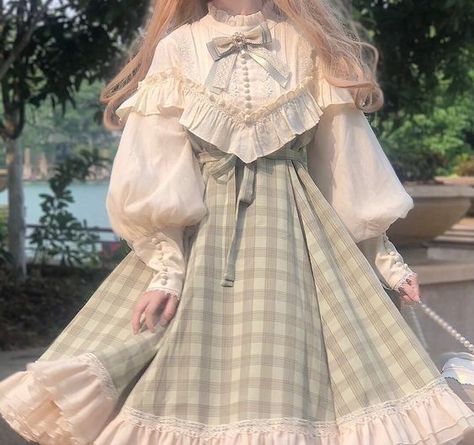 Gaun Fashion, Cottagecore Outfits, Old Fashion Dresses, Kawaii Fashion Outfits, Kawaii Dress, Dress Sketches, Fairytale Dress, Vestidos Vintage, Fit Ideas