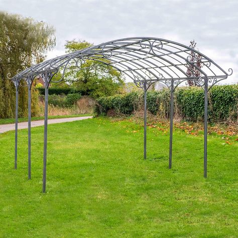 Garden Dining Area, Wrought Iron Garden Furniture, Shaded Garden, Metal Gazebo, Canopy Garden, Exquisite Gardens, Hanging Vines, Garden Gazebo, Buy Plants