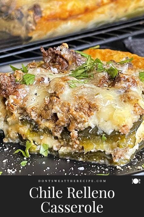 Chile Relleno Chicken Soup, Ground Chicken Poblano Peppers, Ground Beef Chili Relleno Casserole, Chili Reano, Stuffed Chili Relleno Recipe, Chile Relleno Casserole Recipe, Poblano Peppers Recipes, Relleno Casserole, Chile Relleno Casserole