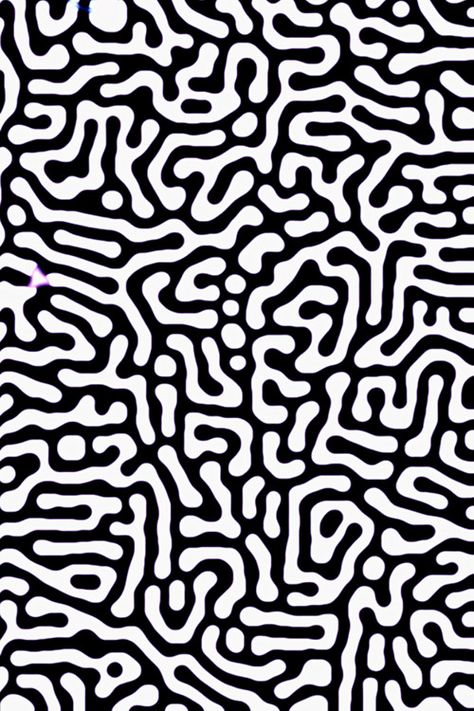 Me rappelle un peu le travail des insectes sous les écorces d'arbres… More Randomness #109 Memphis Design, Organic Pattern, Black White Pattern, Illustration Inspiration, Op Art, Graphic Patterns, Textile Patterns, White Patterns, Surface Pattern