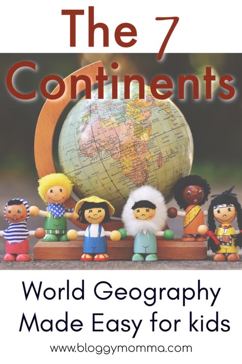 Fun World Geography Made Easy | The Continents | Bloggy Momma Montessori Continents, The Continents, Homeschool Geography, Map Puzzle, Map Activities, 7 Continents, Geography Lessons, Unit Studies, Homeschool History