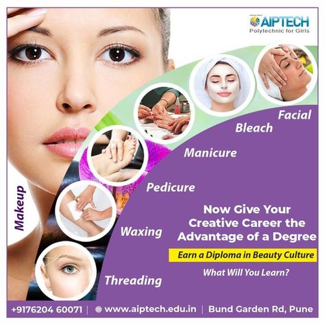 Why Beauty Culture? The art of beauty culture dates back to the Ice Age when haircutting and styling were practised, and implements were shaped from sharpened flints, oyster shells, or bone. What are you waiting for? Enroll become the expert in Beauty Culture! Men Salon, Beauty Salon Marketing, Facial Images, Beauty Salon Posters, Beauty Courses, Indian Bride Makeup, Barbershop Design, Beauty Culture, Beauty Makeover