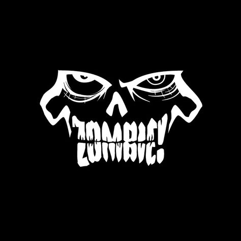 Tagging Letters, Zombie Logo, Zombie Face, Zombie Art, Creepy Tattoos, Truck Stickers, Halloween Fonts, Custom Sticker, Car Window Decals