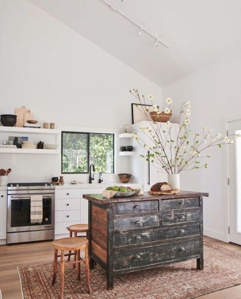 Distressed Kitchen Cabinets, Repurposed Kitchen, Distressed Kitchen, Amber Interiors Design, Australia House, Amber Lewis, Future Kitchen, Room Goals, Amber Interiors