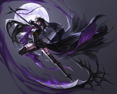 Dark Reaper, Super Powers Art, Animation Art Character Design, Game Character Design, 판타지 아트, 영감을 주는 캐릭터, Anime Poses Reference, Fantasy Artwork, Dark Fantasy Art