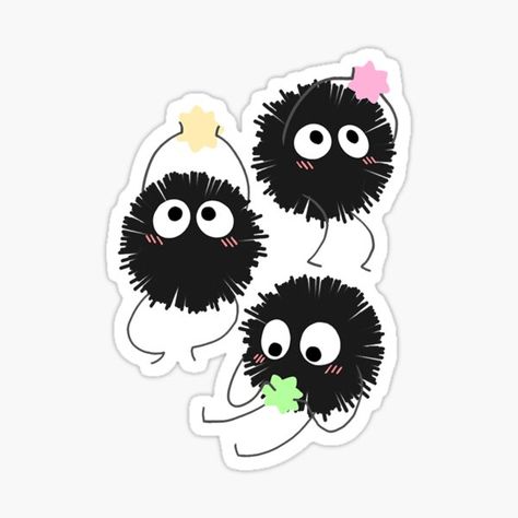 Aesthetic Ghibli Stickers, Anime Sticker Aesthetic, Cute Totoro Stickers, Cute Ghibli Stickers, Ghibli Studio Sticker, Asian Stickers Aesthetic, Gibli Studio Stickers, Redbubble Stickers Anime, Aesthetic Stickers Redbubble