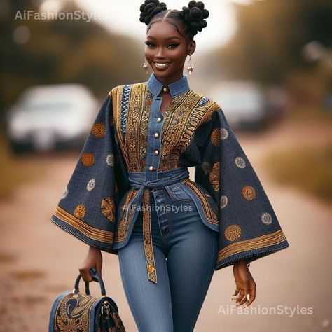 Classy African Outfits, Fastenings Fashion Details, Woman Style 2024, African Print Outfits For Women, Afro Style Fashion, Afropunk Fashion, African Print Outfits, African Outfits For Women, Afrocentric Fashion