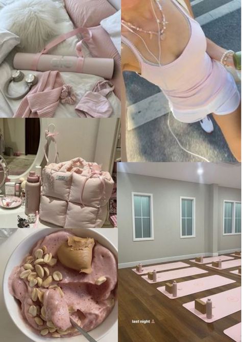 Pilates Asthetic Picture, Princess Workout, 2024 Manifesting, 2025 Moodboard, Wellness Girl, Pink Rooms, Pink Pilates Princess, Ballet Girl, Pink Gym