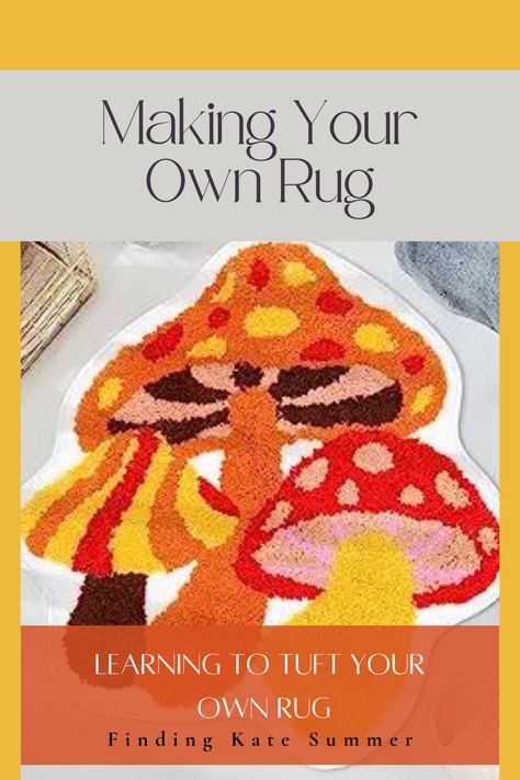 Rug Making Kit, Tufted Rug Tutorial, Rug Making Tufting, Tufting Set Up, How To Make Tufted Rugs, Tufting How To, Tufting Rugs Diy, Hand Tufting Tutorial, Carpet Tufting Diy