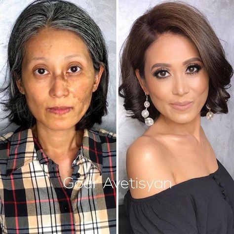 Makeup For Older Women, Makeup Before And After, Beauty Makeover, Power Of Makeup, Makeup Transformation, Makeup Makeover, Hollywood Star, Aging Process, Beauty Guru