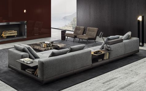 Floating Side Table, Italian Sofa Designs, Fabric Sofa Design, Studio Mk27, Corner Sectional Sofa, American Spirit, Corner Sectional, Couches Living Room, Room Sofa