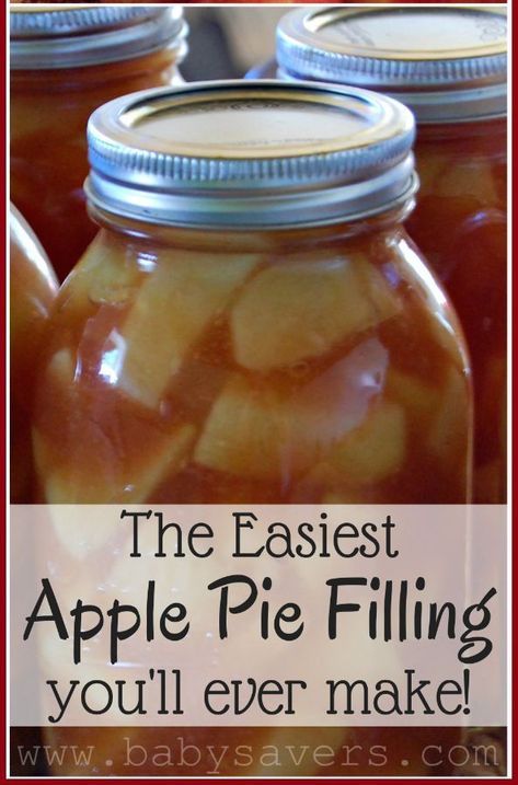 Easy Apple Pie Filling, Canning Apple Pie Filling, Recipes For Canning, Apple Pie Filling Recipe, Canning Apples, Apple Pie Filling Recipes, Homemade Apple Pie Filling, Canned Apple Pie Filling, Canning Fruit