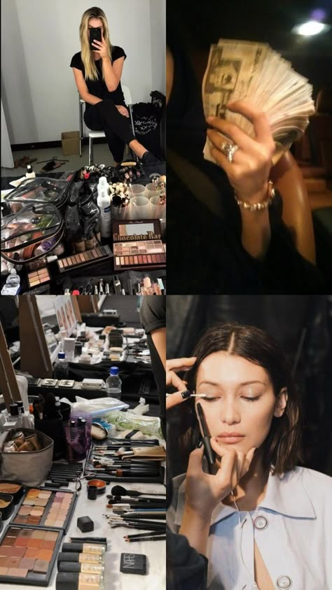 Celeb Makeup Artist, Makeup In Front Of Mirror, Beauty Corporate Job, Makeup Artist Beginner, 2025 Vision Board Makeup Artist, Makeup Artist Manifestation, Successful Makeup Artist Vision Board, Being A Makeup Artist, Celebrity Makeup Artist Aesthetic